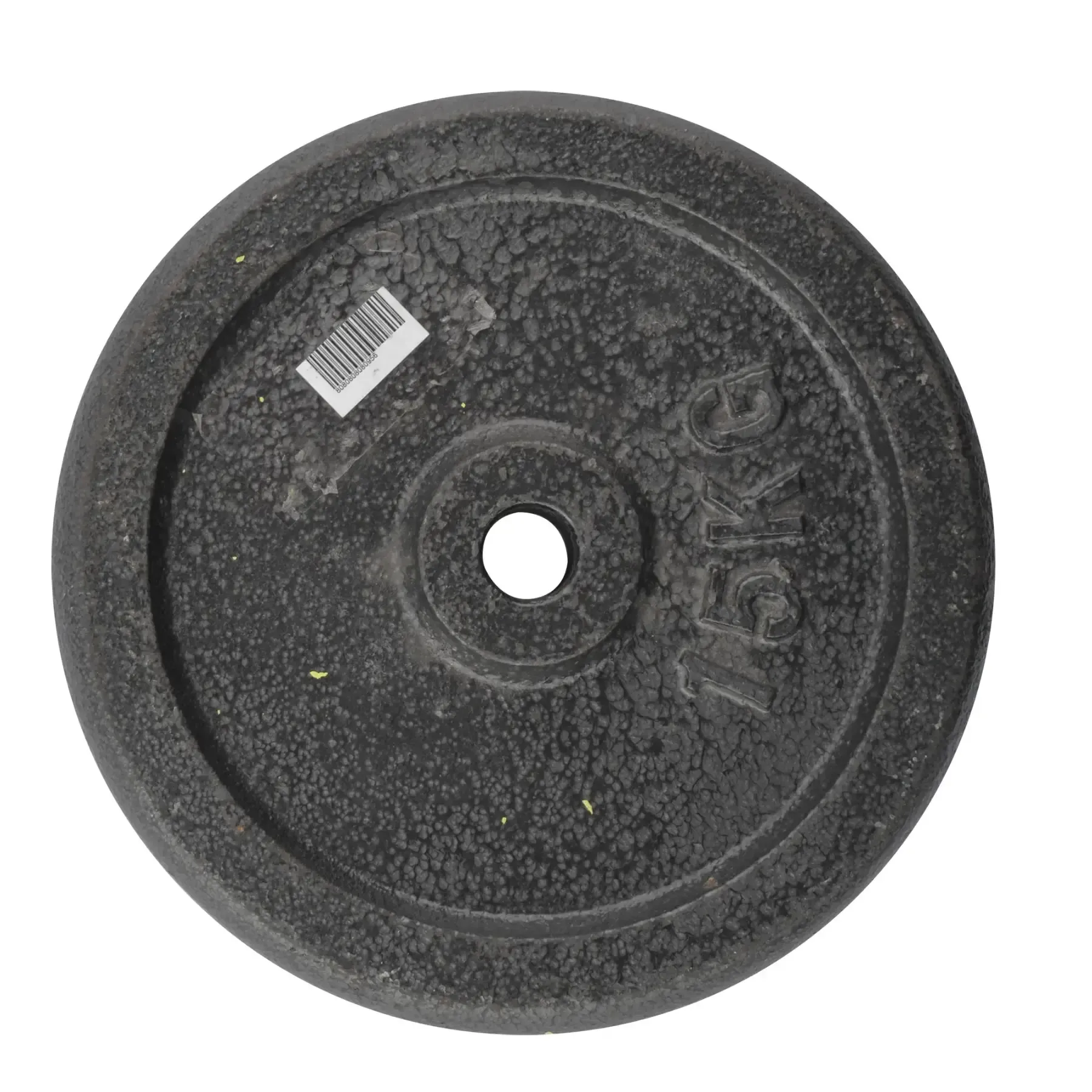Body-Solid Disque D'haltère Olympique En Caoutchouc Noir - 25 Kg, Manchon Inox, 4 Poignées Ergonomiques