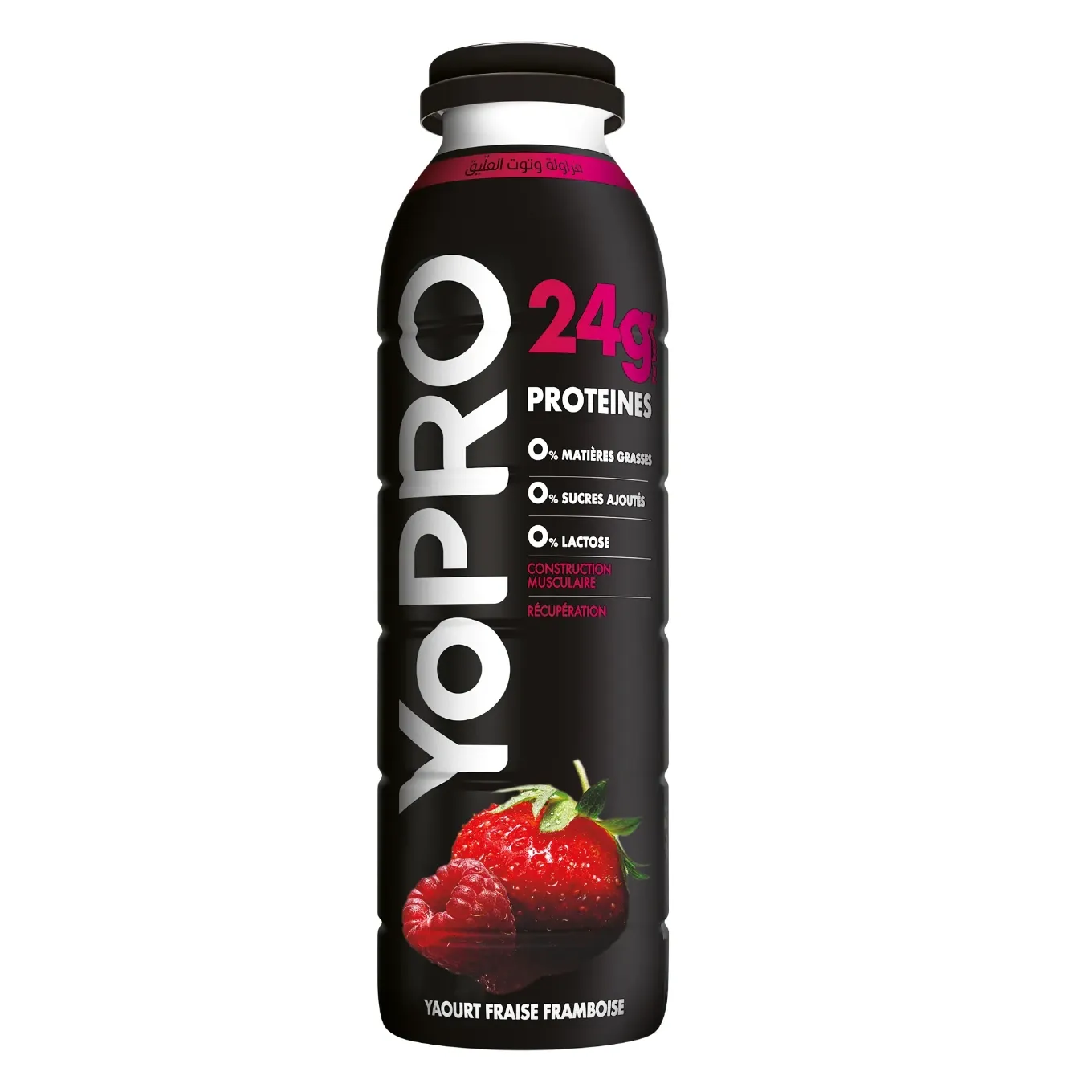 Yaourt à boire protéiné fraise framboise Yopro